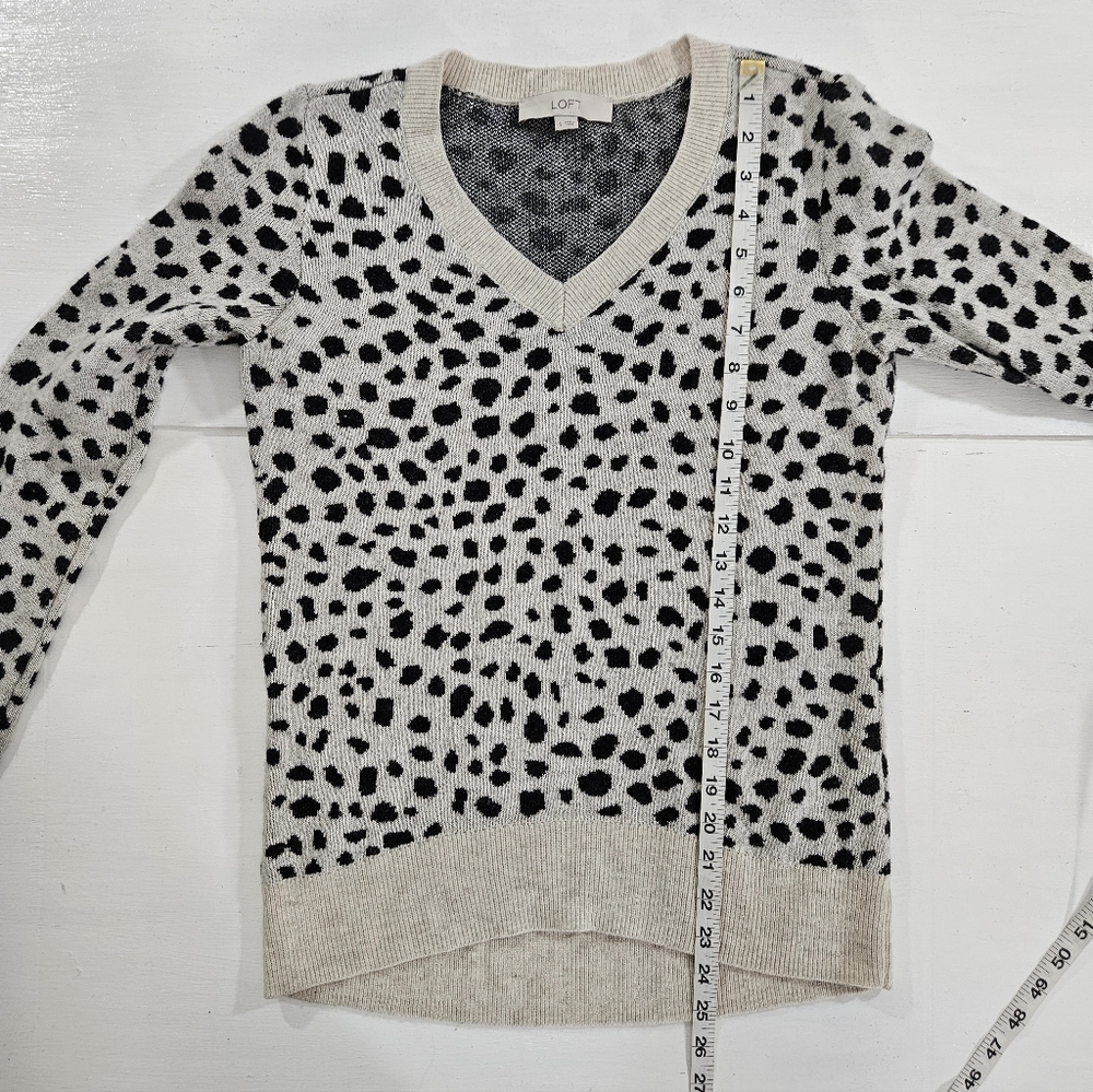 Loft wool blend animal print sweater women's size small - Picture 5 of 8